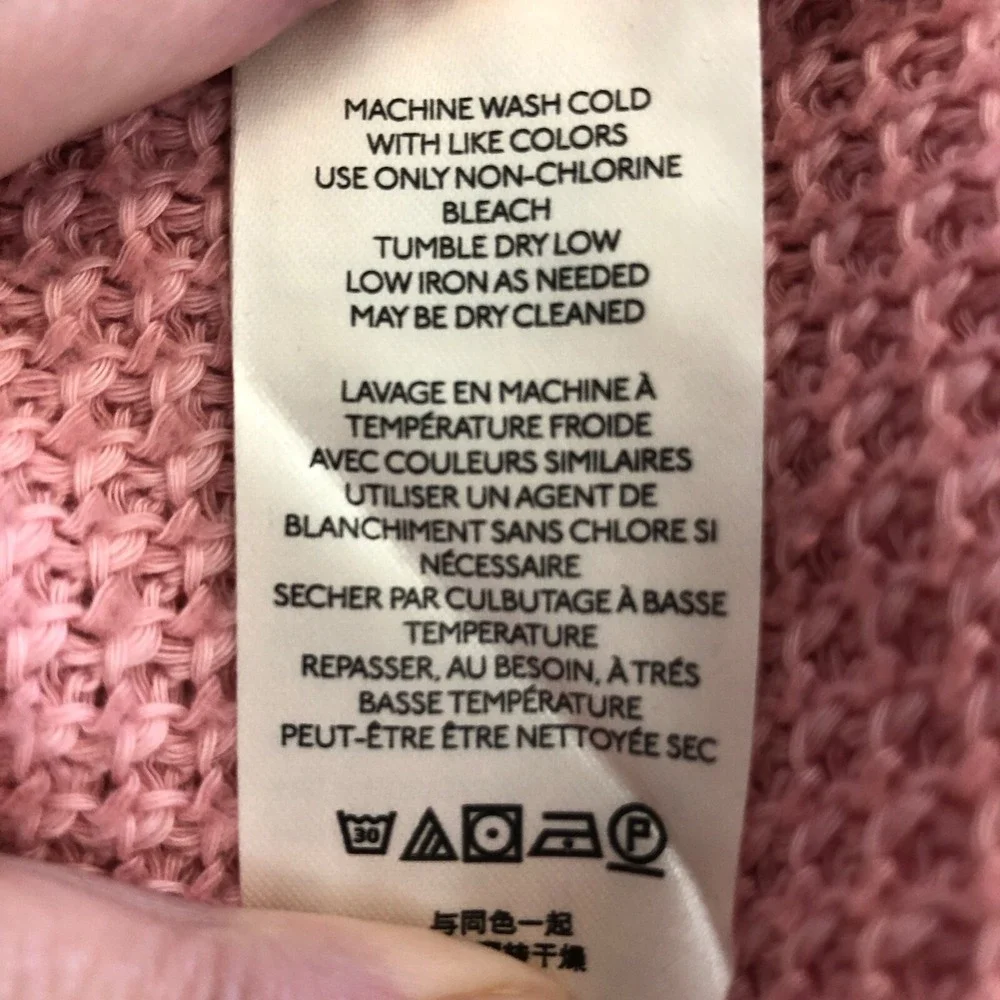 Free People Pink Oversized Scoop-Neck Sweater